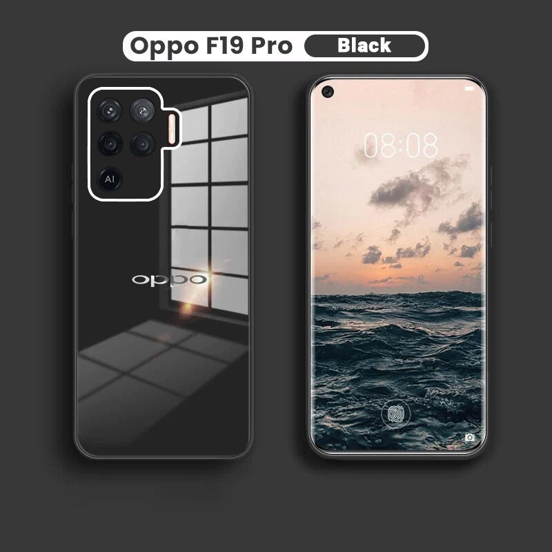 Oppo F19 Pro Ultra-Shine Luxurious Glass Back Case With Camera Protection