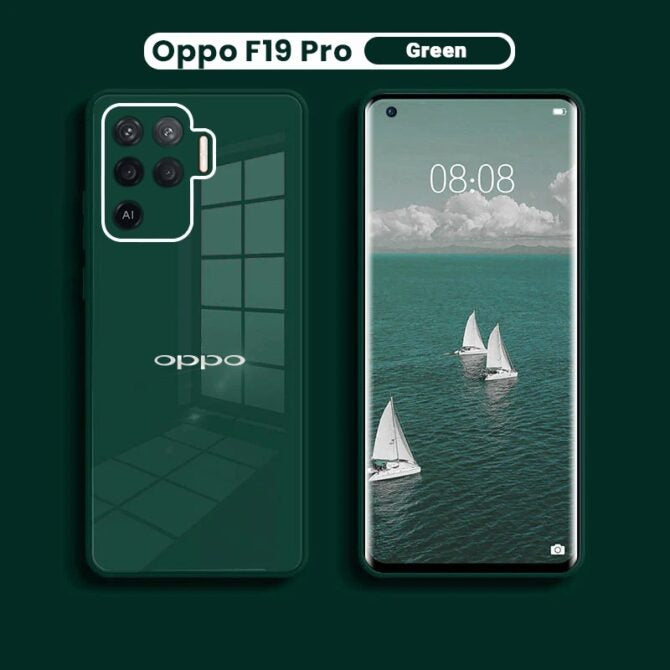 Oppo F19 Pro Ultra-Shine Luxurious Glass Back Case With Camera Protection