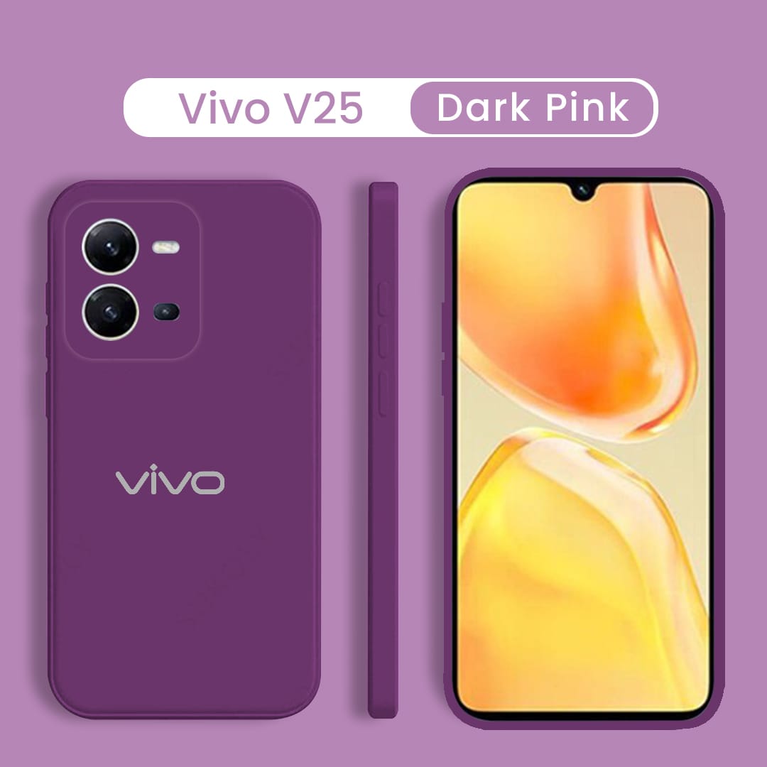 Vivo V25 5G Liquid Silicone Velvet-Touch Silk Finish Protective Back Case