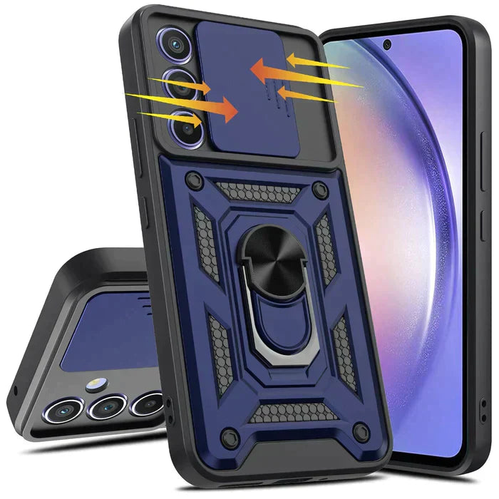 Galaxy M34 5g Armor Military-grade Case With Sliding Camera Cover & 360 Kickstand
