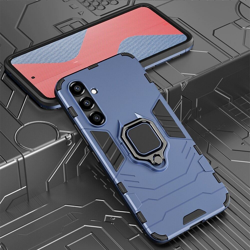 Galaxy A54 5G Black Panther Metal Bracket Shockproof Protective Back Case