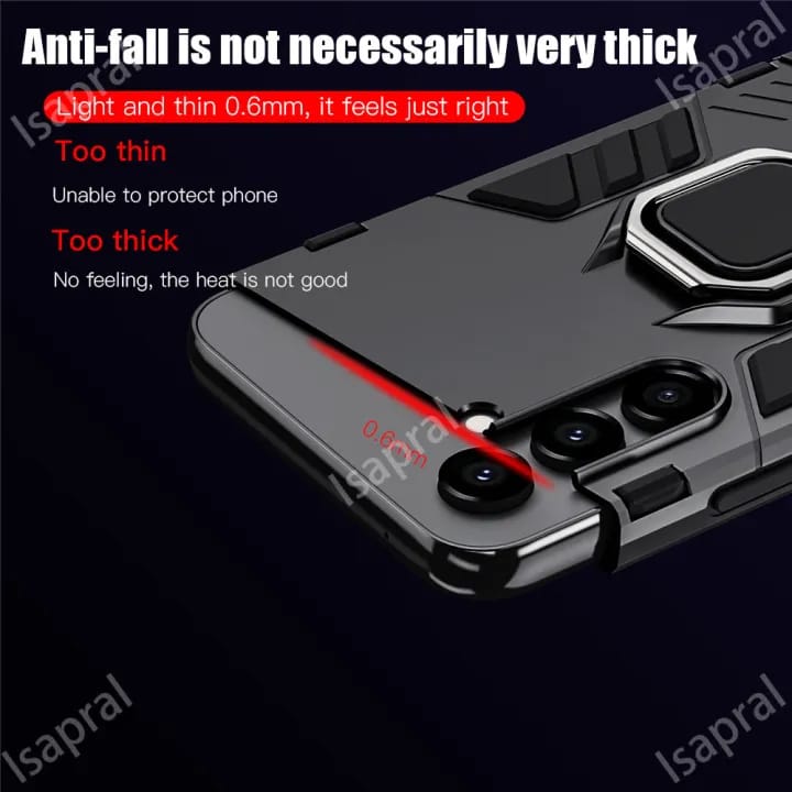 Galaxy A54 5G Black Panther Metal Bracket Shockproof Protective Back Case