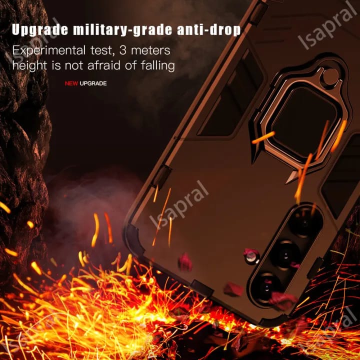 Galaxy A54 5G Black Panther Metal Bracket Shockproof Protective Back Case