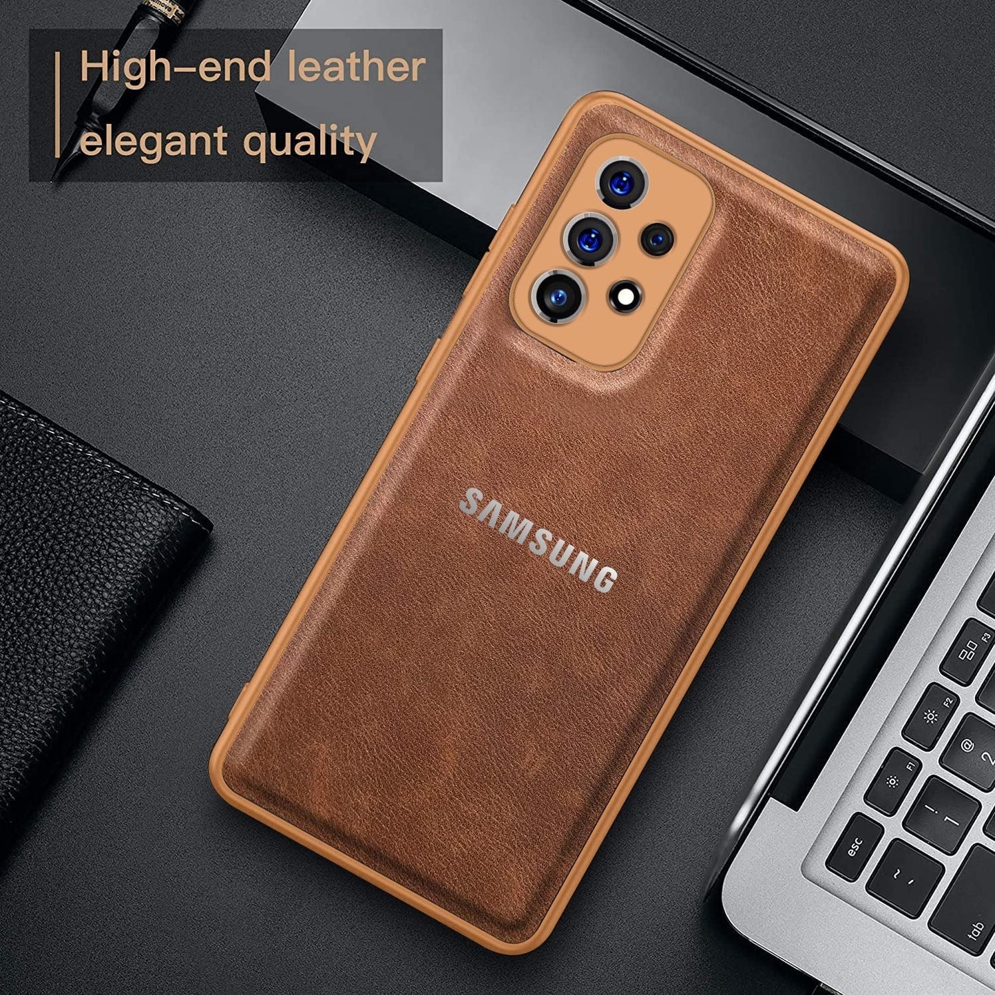 Galaxy A32 VINTAGE PU LEATHER PROTECTIVE BACK CASE