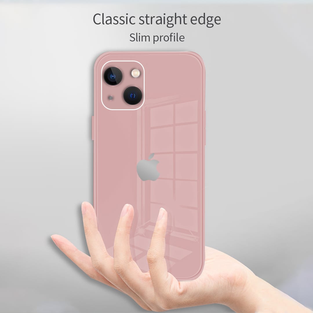 iPhone 14 Ultra-Shine Luxurious Glass Case With Camera Protection Back Case