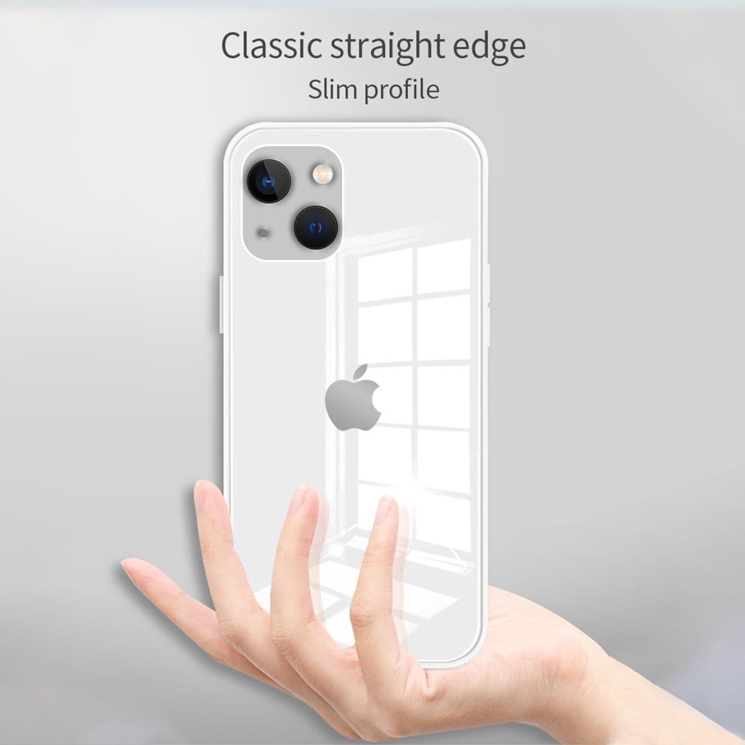 iPhone 14 Ultra-Shine Luxurious Glass Case With Camera Protection Back Case