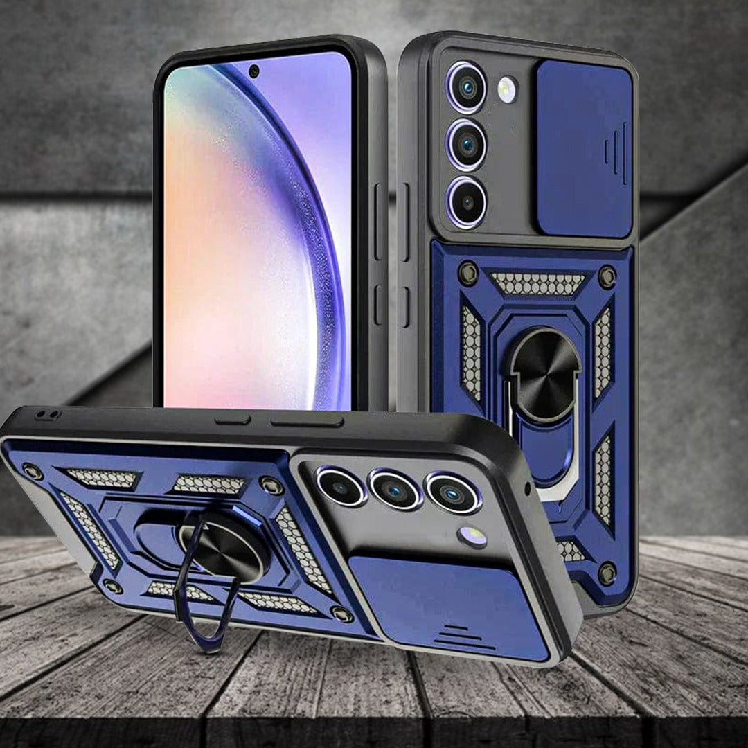 Galaxy S21 FE 5g Armor Military-grade Case With Sliding Camera Cover & 360 Kickstand