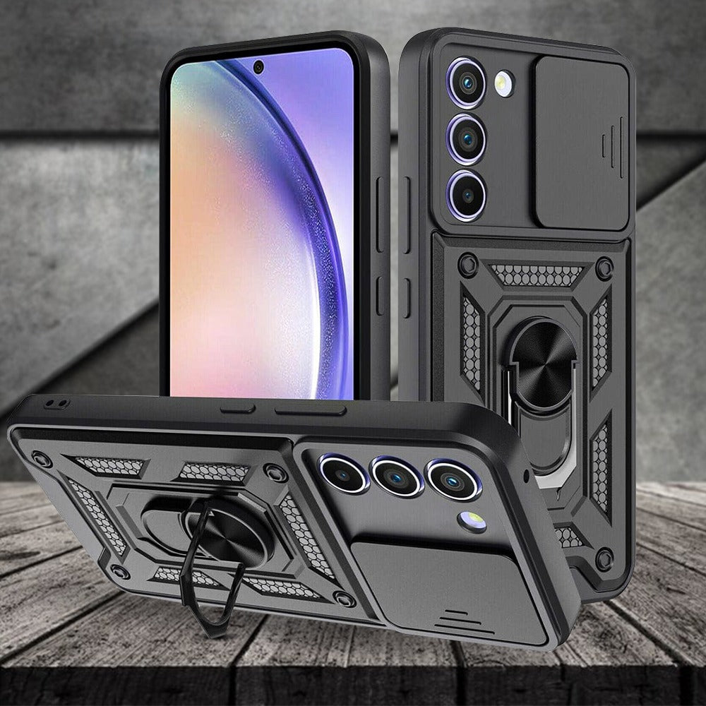 Galaxy S21 FE 5g Armor Military-grade Case With Sliding Camera Cover & 360 Kickstand