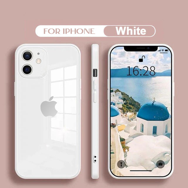 iPhone 11 Ultra-Shine Luxurious Glass Case With Camera Protection Back Case