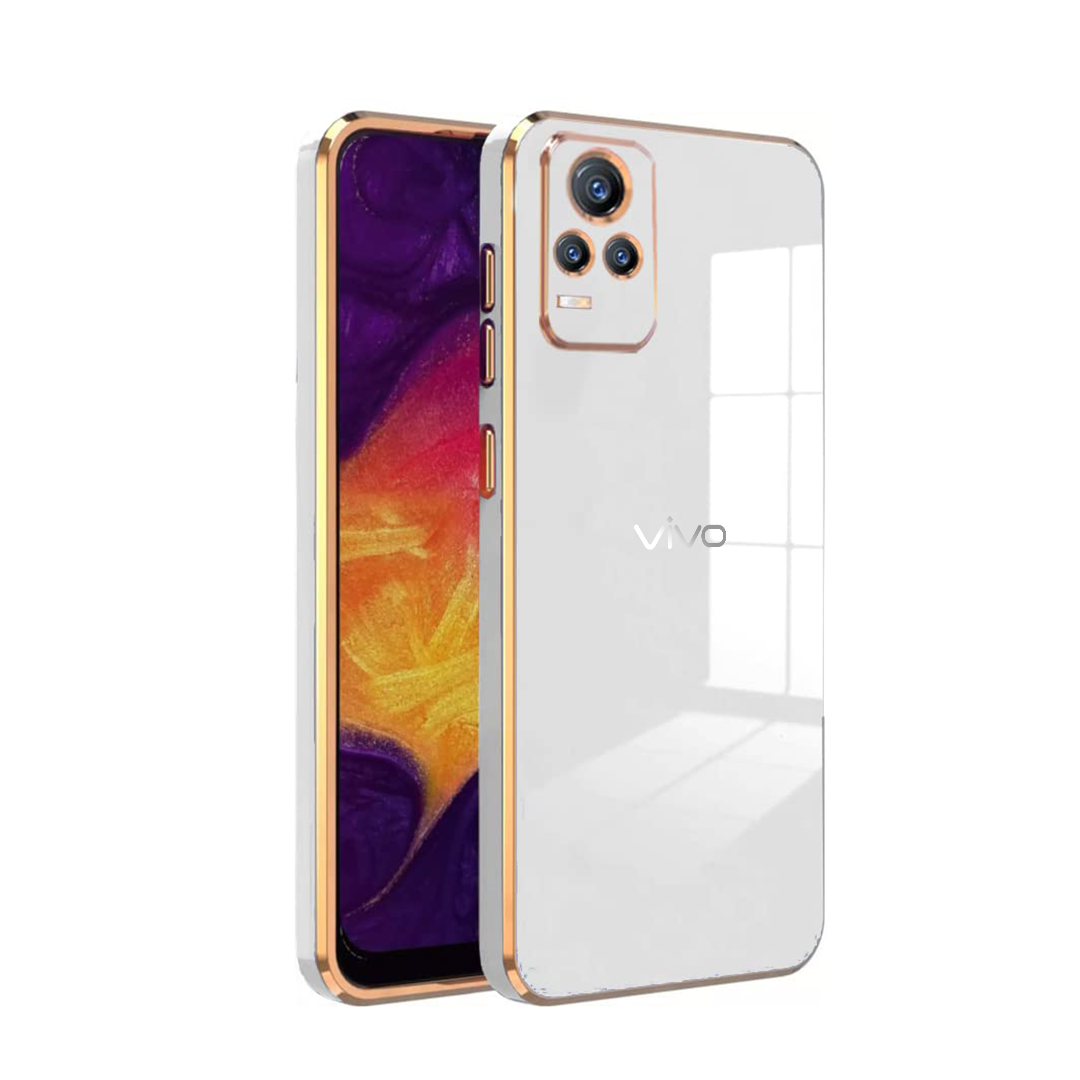 VIVO V21e ULTRA-SHINE GOLD ELECTROPLATED LUXURIOUS BACK CASE WITH CAMERA PROTECTION