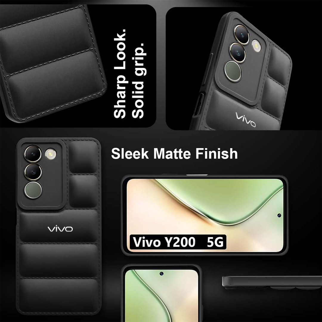 VIVO Y200 5G THE PUFFER EDITION SOFT MATERIAL DOWN JACKET PHONE CASE