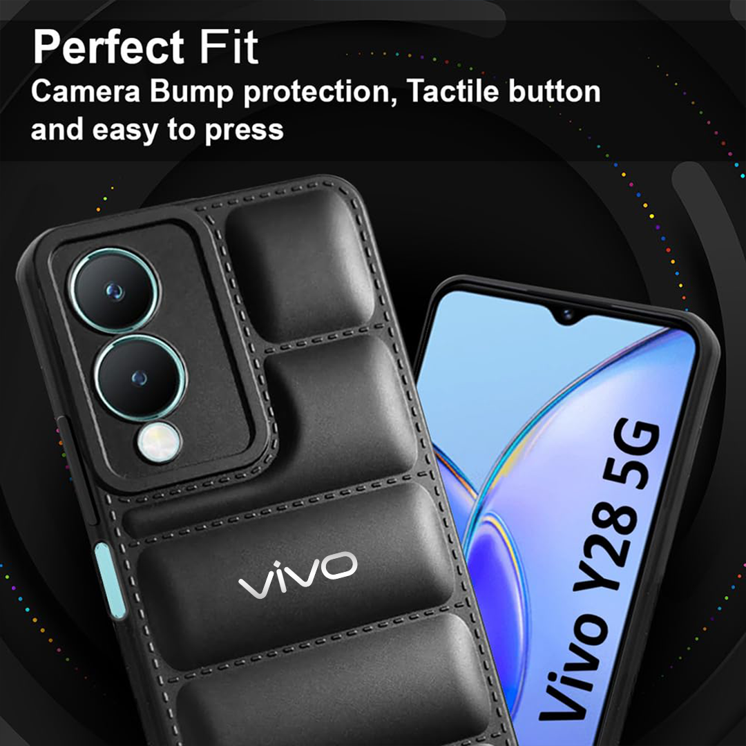 VIVO Y28 5G THE PUFFER EDITION SOFT MATERIAL DOWN JACKET PHONE CASE