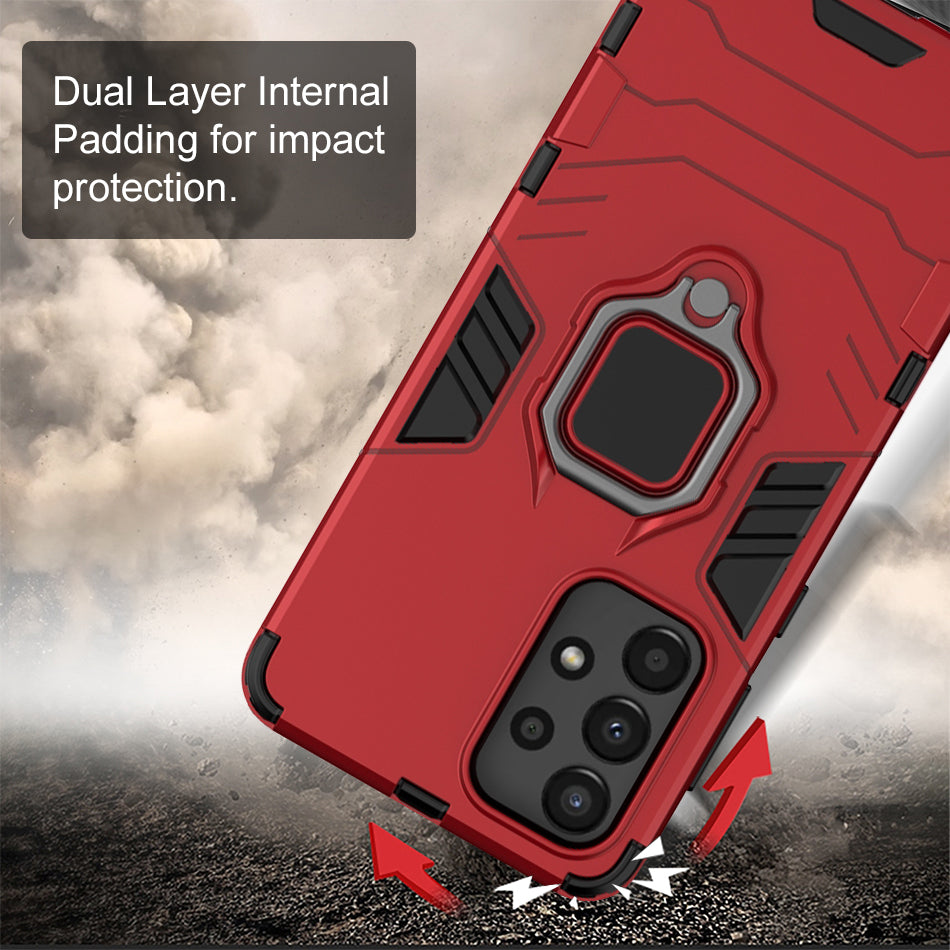 Galaxy A73 5G Armour Iron Man Case With Kickstand