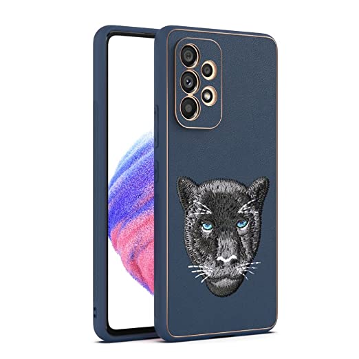 Galaxy A73 5G New Luxury Embroidery Soft Leather Back Case Cover