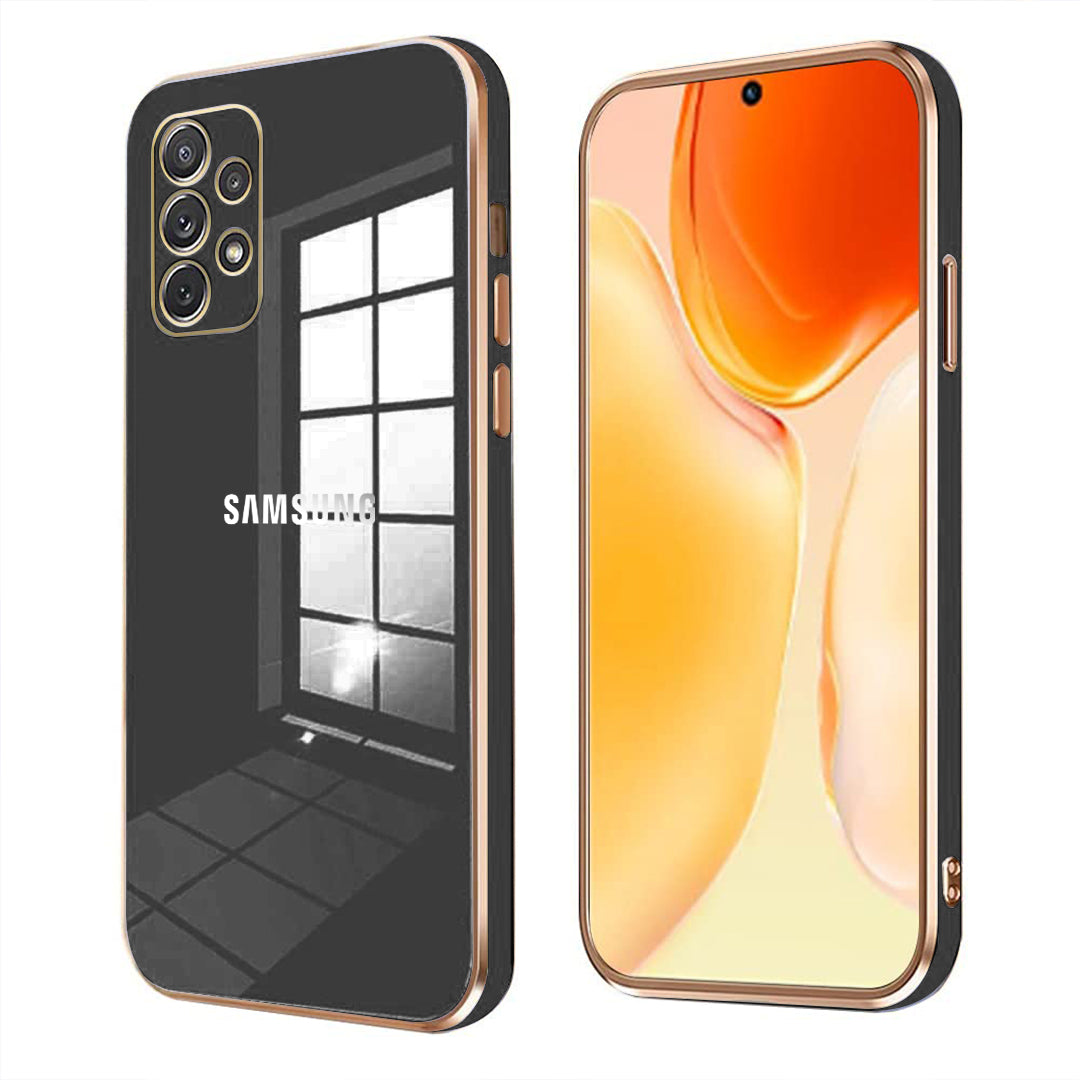 GALAXY A23 ULTRA-SHINE GOLD ELECTROPLATED LUXURIOUS BACK CASE WITH CAMERA PROTECTION