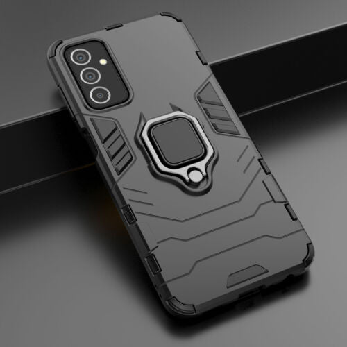 Galaxy F23 Black Panther Metal Bracket Shockproof Protective Back Case