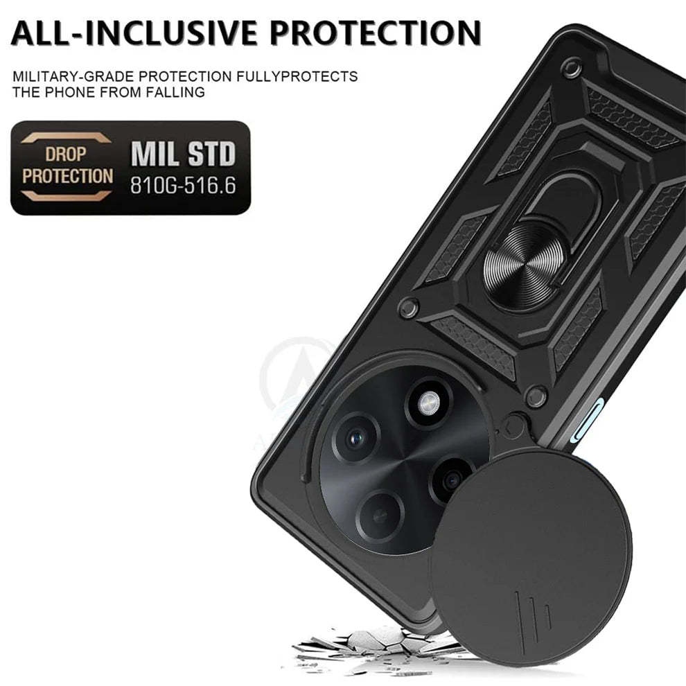 OPPO F29 5G ARMOR MILITARY-GRADE CASE WITH SLIDING CAMERA COVER & 360 KICKSTAND