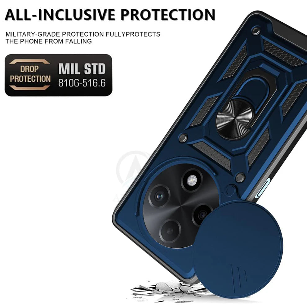 VIVO X200 PRO 5G ARMOR MILITARY-GRADE CASE WITH SLIDING CAMERA COVER & 360 KICKSTAND