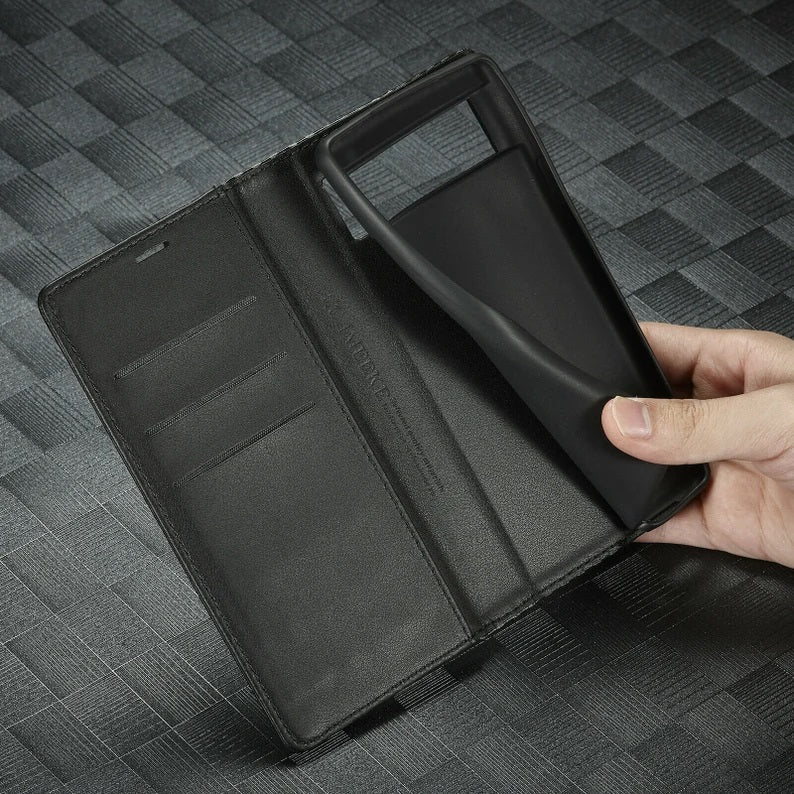 Vivo V21/Y72 Retro PU Leather Card Slots Flip Stand Case With Magnetic Closure