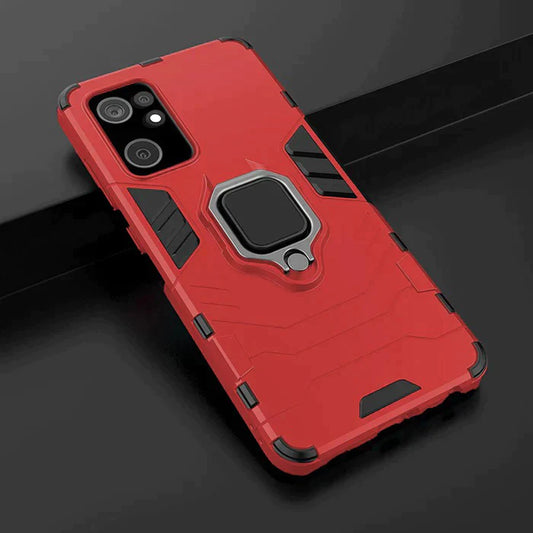 OPPO Reno 7 5G Black Panther Metal Bracket Shockproof Protective Back Case