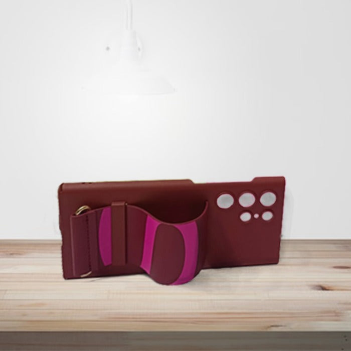 GKK-Galaxy S23 ULTRA Leather Strap Holder Protective Back Case