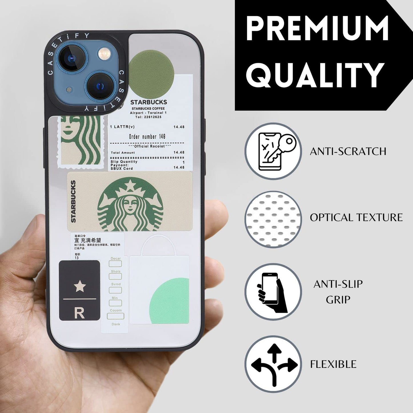 Starbuck Design Hard Polycarbonate Back Case For Iphone Series