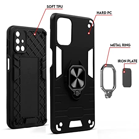 Vivo V15 Pro/V21/V20/V23 5G Armour Iron Man Case With Ring Holder