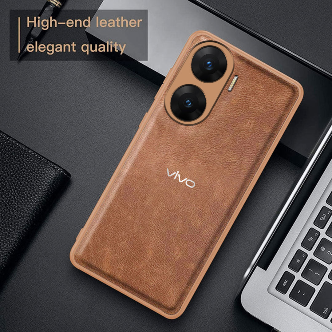 VIVO V29E 5G VINTAGE PU LEATHER PROTECTIVE BACK CASE