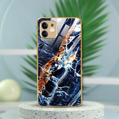 iPhone-11 Cluster Pattern Protective Glass Back Cover/Case