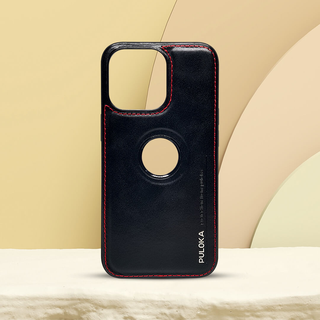 PULOKA GENUINE LEATHER CRAFTED LIMITED EDITION LOGO CUT CASE COVER iPhone 13 Pro Max