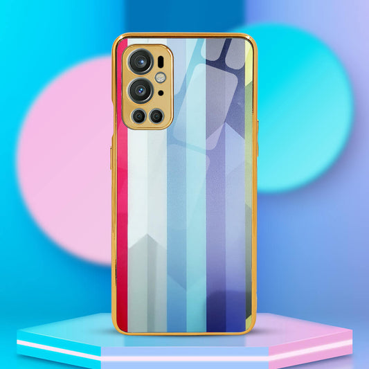 OnePlus 9 Pro Rainbow Pattern Glass Protective Case/Cover