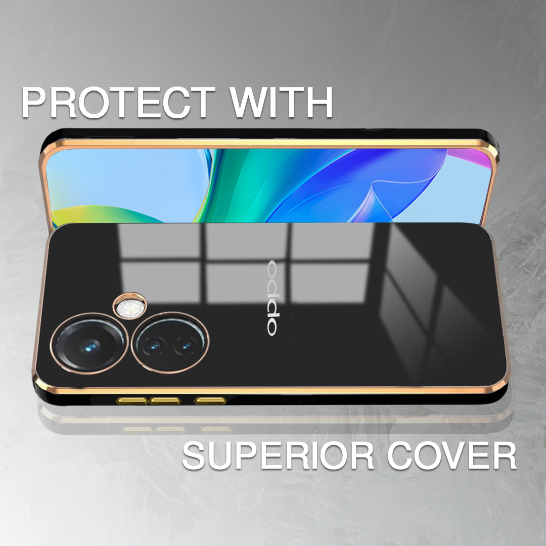 OPPO F25 PRO 5G ULTRA-SHINE GOLD ELECTROPLATED LUXURIOUS BACK CASE WITH CAMERA PROTECTION