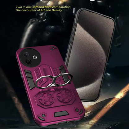 Vivo Y39 5G Armor knight Series Camera Protection 2 in 1 Shockproof Phone Cover with Kickstand