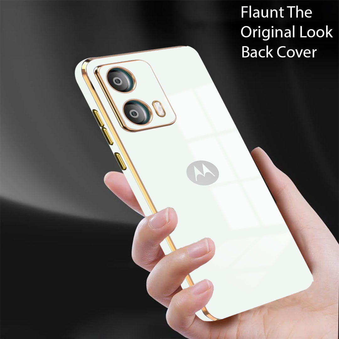 MOTOROLA EDGE 50 FUSION 5G ULTRA-SHINE GOLD ELECTROPLATED LUXURIOUS BACK CASE WITH CAMERA PROTECTION