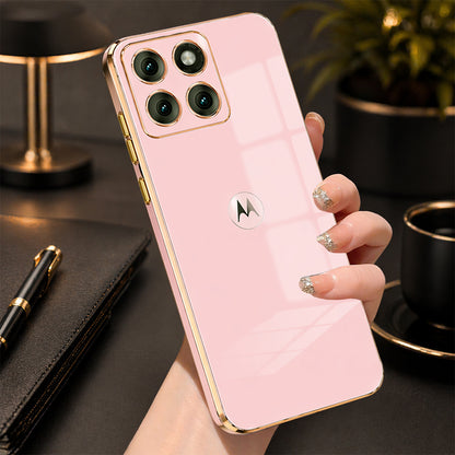 MOTOROLA EDGE 60 PRO 5G ULTRA-SHINE GOLD ELECTROPLATED LUXURIOUS BACK CASE WITH CAMERA PROTECTION