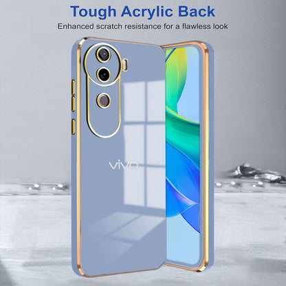 VIVO V40E 5G GOLD ELECTROPLATED LUXURIOUS BACK CASE WITH CAMERA PROTECTION