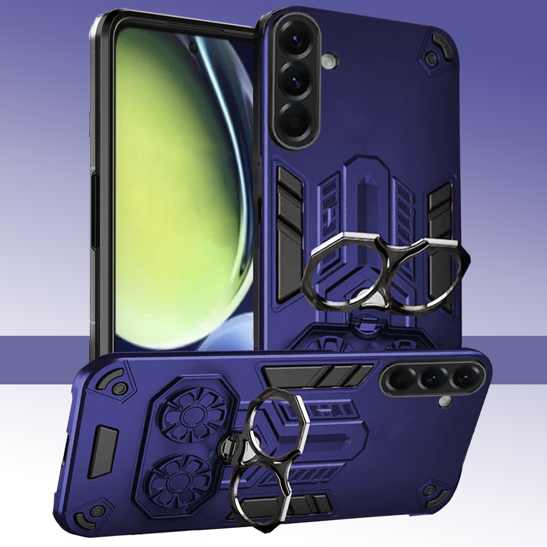 Samsung Galaxy A56 5G Armor knight Series Camera Protection 2 in 1 Shockproof Phone Cover with Kickstand