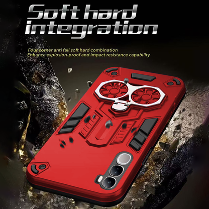 Vivo Y300 5G Armor knight Series Camera Protection 2 in 1 Shockproof Phone Cover with Kickstand