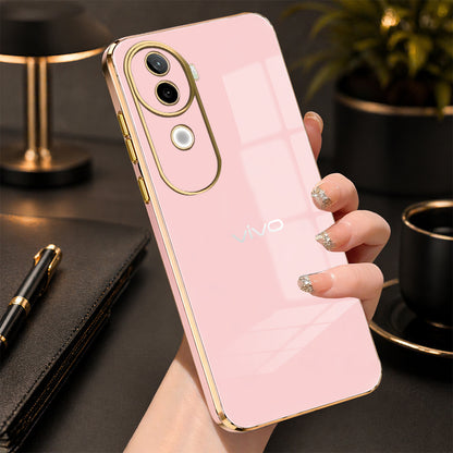 VIVO V40E 5G GOLD ELECTROPLATED LUXURIOUS BACK CASE WITH CAMERA PROTECTION