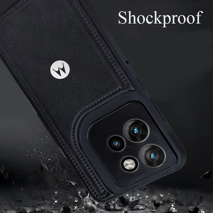 MOTOROLA EDGE 50 NEO 5G Vintage Leather Stitched Protective Back Case