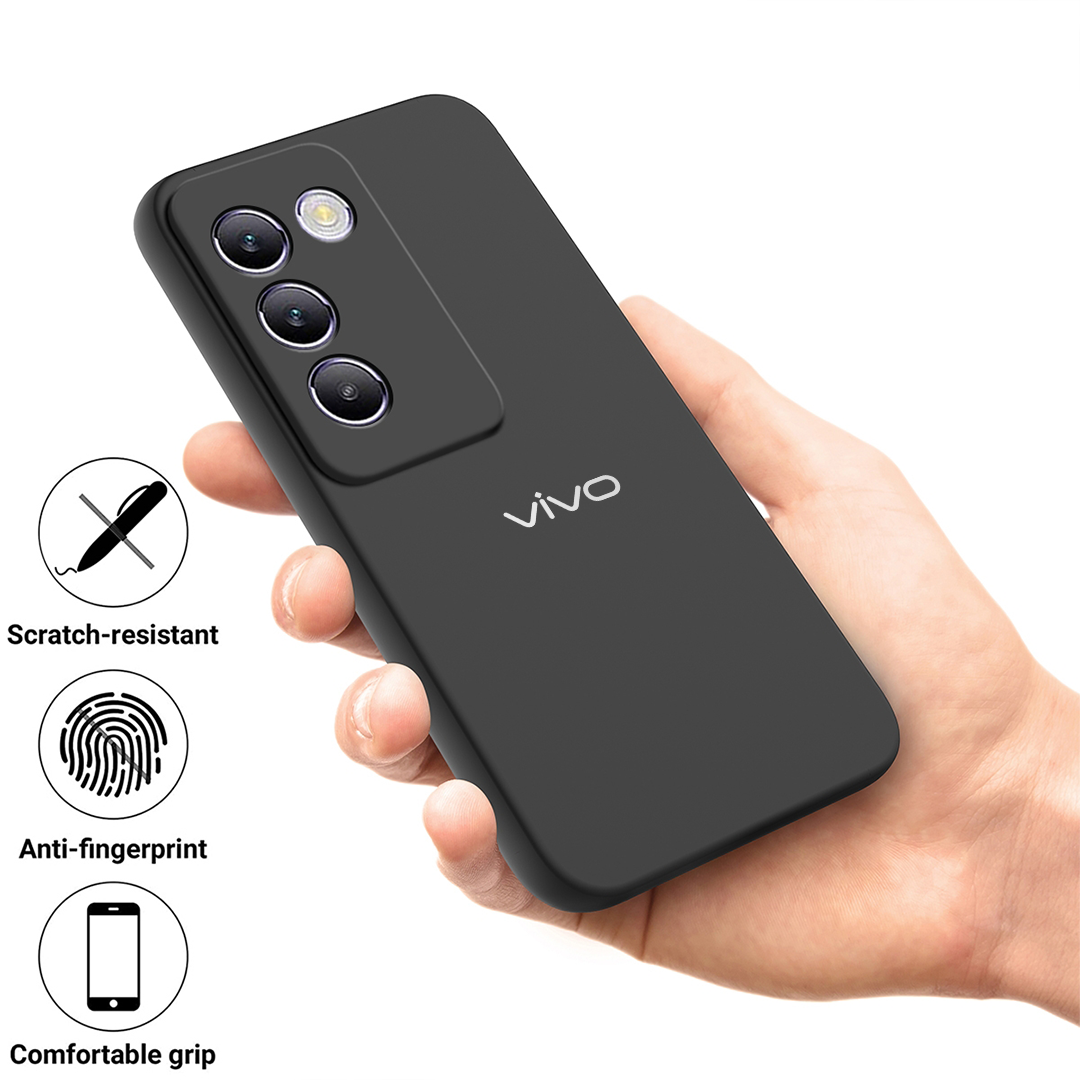 VIVO V27 5G Liquid Silicone Velvet-Touch Silk Finish Protective Back Case