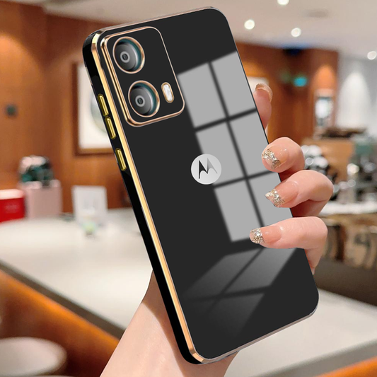 MOTOROLA EDGE 50 FUSION 5G ULTRA-SHINE GOLD ELECTROPLATED LUXURIOUS BACK CASE WITH CAMERA PROTECTION