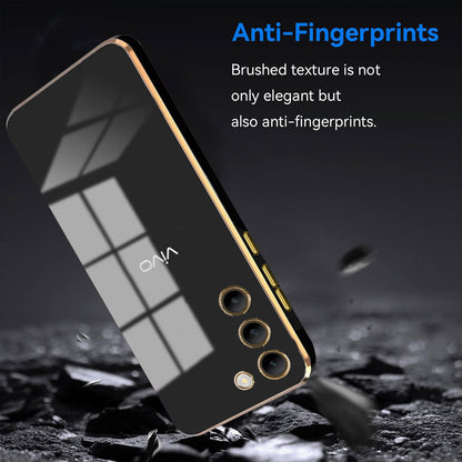 VIVO Y200E 5G ULTRA-SHINE GOLD ELECTROPLATED LUXURIOUS  BACK CASE WITH CAMERA PROTECTION