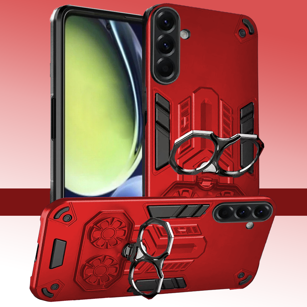 Samsung Galaxy A56 5G Armor knight Series Camera Protection 2 in 1 Shockproof Phone Cover with Kickstand