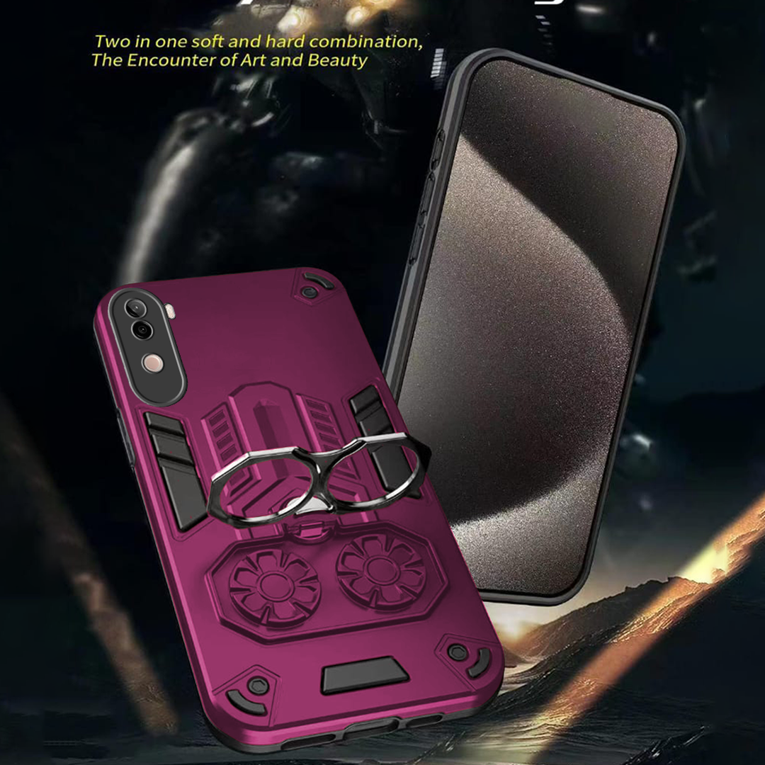 Vivo V40e 5G Armor knight Series Camera Protection 2 in 1 Shockproof Phone Cover with Kickstand