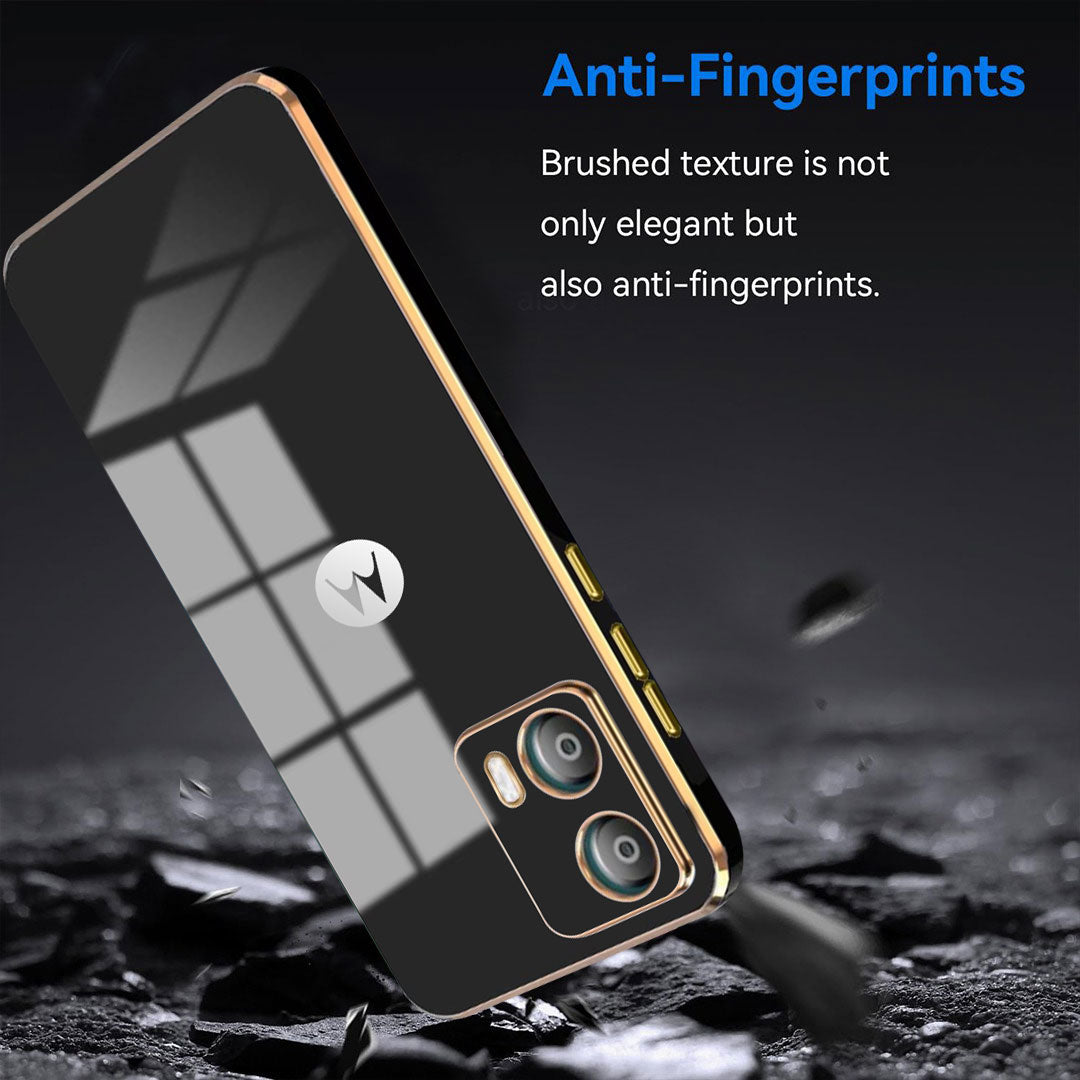 MOTOROLA EDGE 50 FUSION 5G ULTRA-SHINE GOLD ELECTROPLATED LUXURIOUS BACK CASE WITH CAMERA PROTECTION