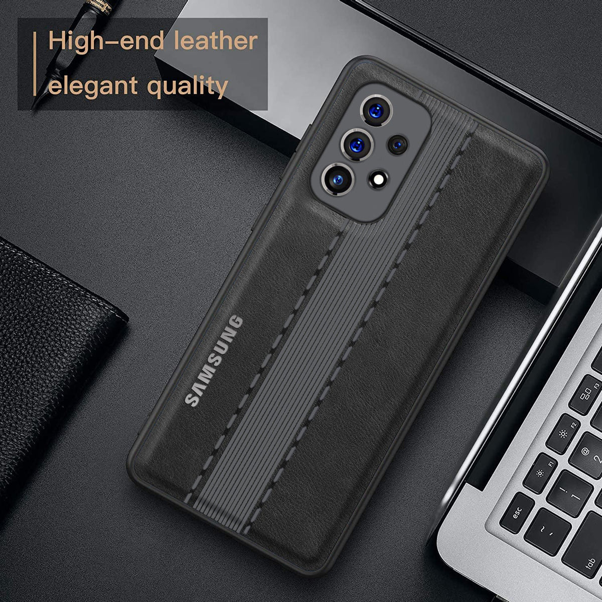 GALAXY A33 5G VINTAGE LEATHER BACK STITCHED PROTECTIVE BACK CASE