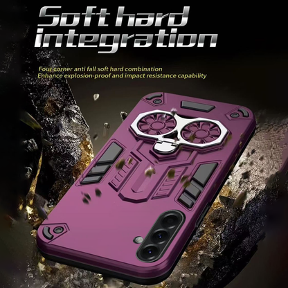 Samsung Galaxy A56 5G Armor knight Series Camera Protection 2 in 1 Shockproof Phone Cover with Kickstand