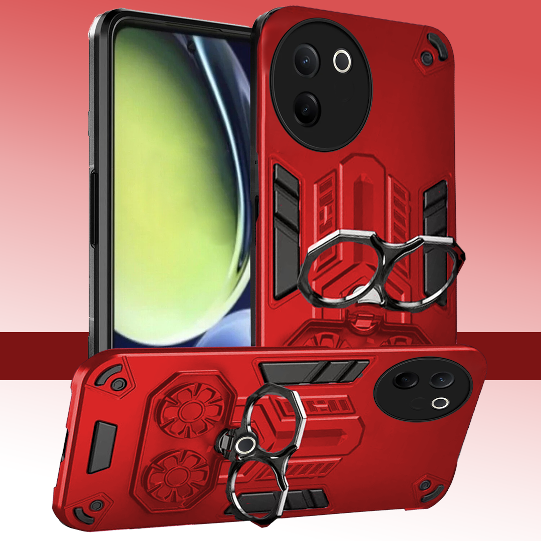 Vivo V30e 5G Armor knight Series Camera Protection 2 in 1 Shockproof Phone Cover with Kickstand