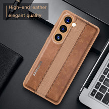 GALAXY S21 FE 5G VINTAGE LEATHER BACK STITCHED PROTECTIVE BACK CASE